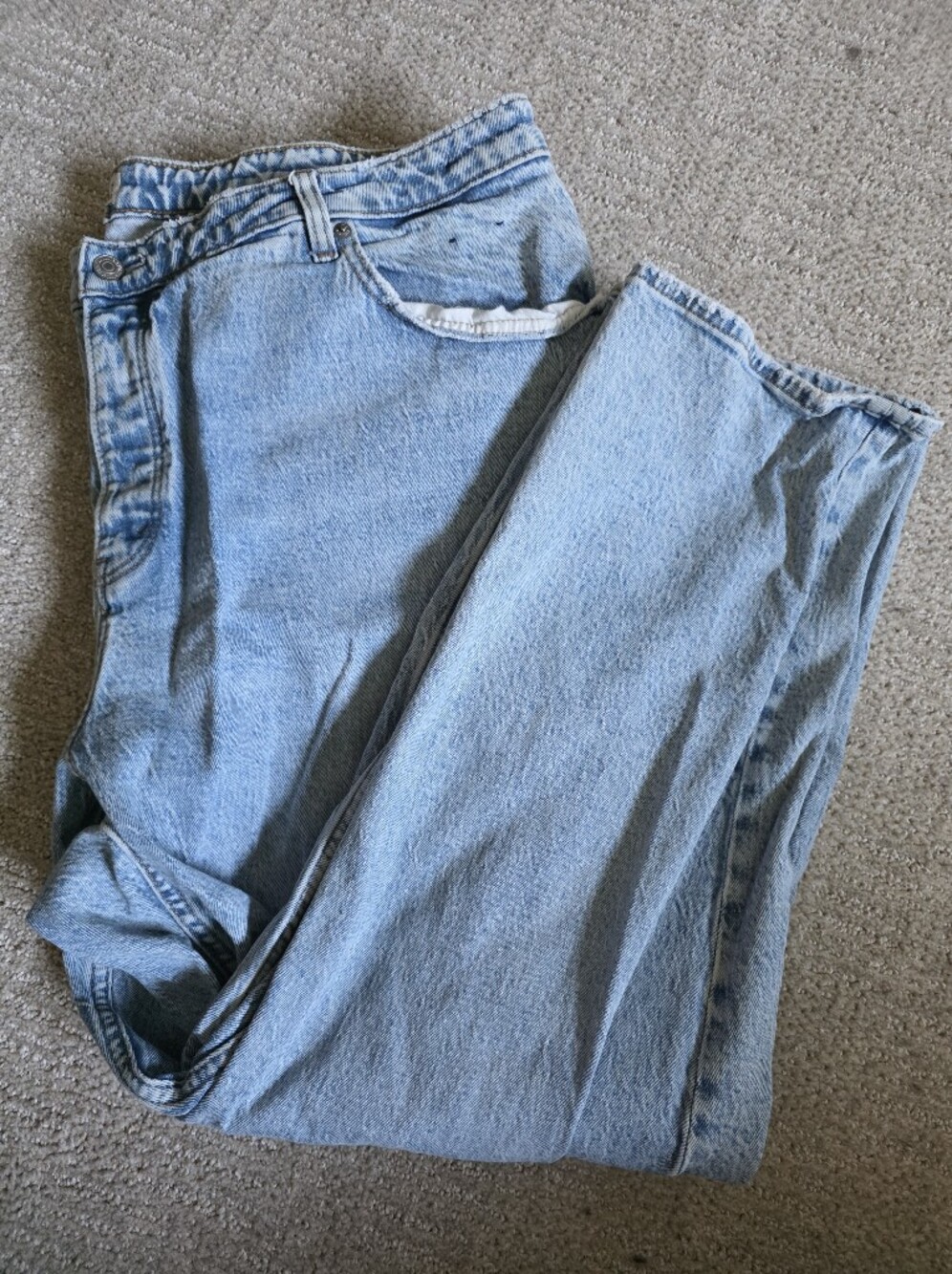 Abercrombie & Fitch The Dad High Rise Size 36 SHORT Curve Love